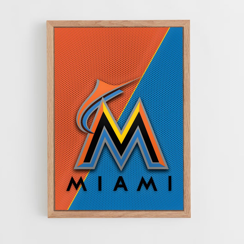 Poster Miami de marlins – affiche Baseball (vue 4)